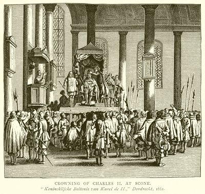 Coronación de Carlos II en Scone de English School