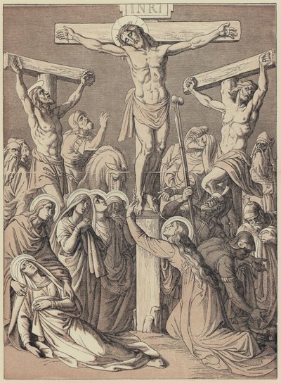 Crucifixión (grabado) de English School