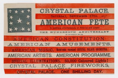 Palacio de Cristal, Fiesta Americana, 17 de septiembre de 1887 de English School