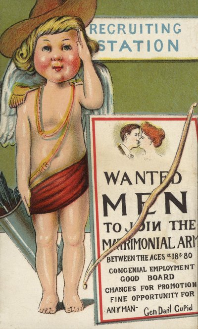Cupido como reclutador del ejército de English School