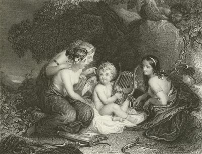 Cupido enseñado por las Gracias de English School
