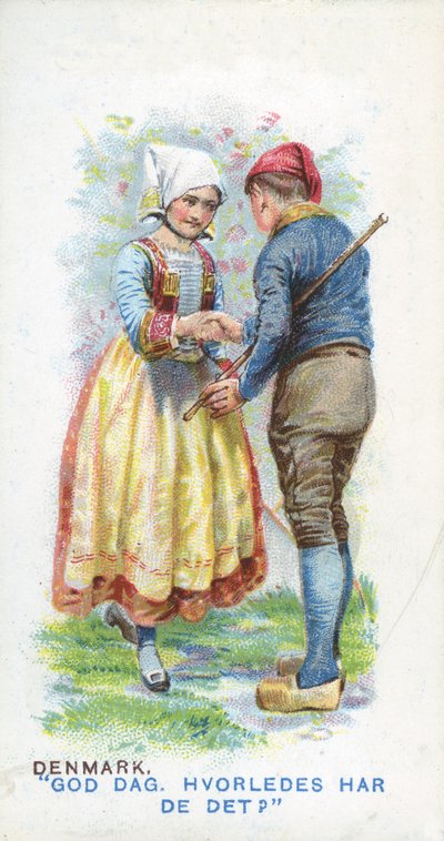 Saludo Habitual en Dinamarca, 1907 de English School