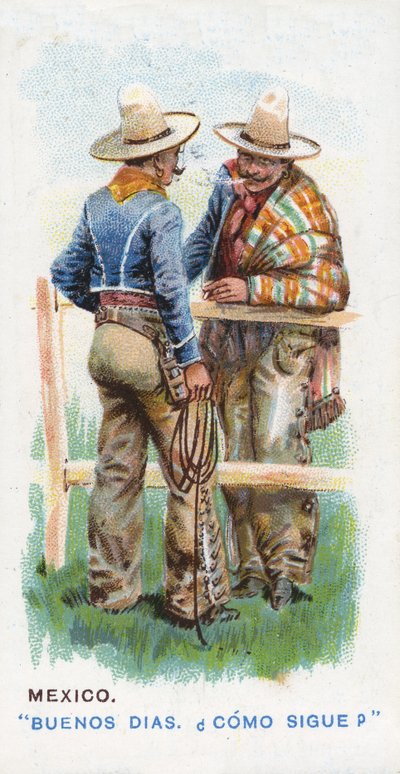 Saludo Habitual en México, 1907 de English School