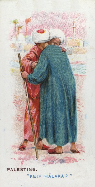 Saludo Habitual en Palestina, 1907 de English School