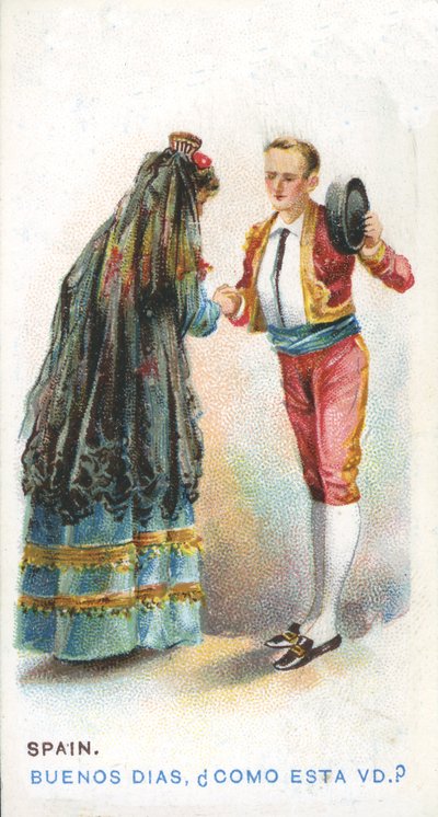 Saludo Habitual en España, 1907 de English School