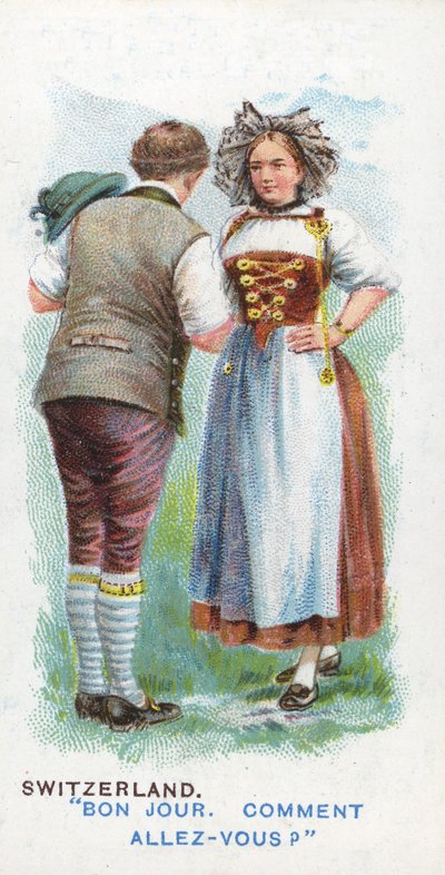 Saludo Habitual en Suiza, 1907 de English School