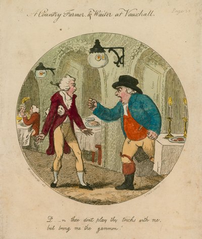 Maldito seas, no juegues tus trucos conmigo, tráeme el jamón; Vauxhall Gardens, Londres de English School