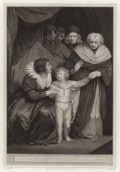El Duque de York, hermano de Eduardo V, entregado por la Reina de English School