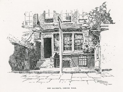 La casa de café de Dan Saltero en Cheyne Walk de English School