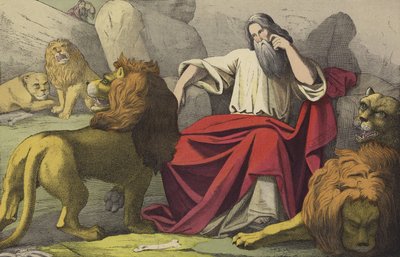 Daniel en el foso de los leones de English School
