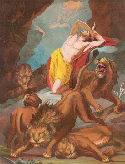 Daniel en el foso de los leones de English School