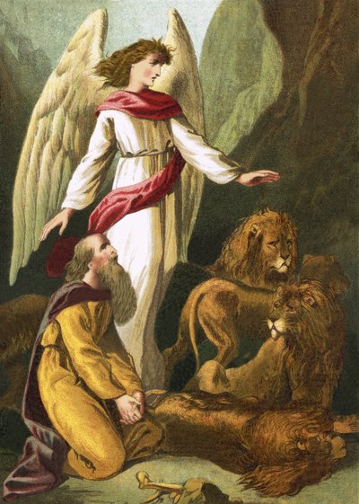 Daniel en el foso de los leones de English School