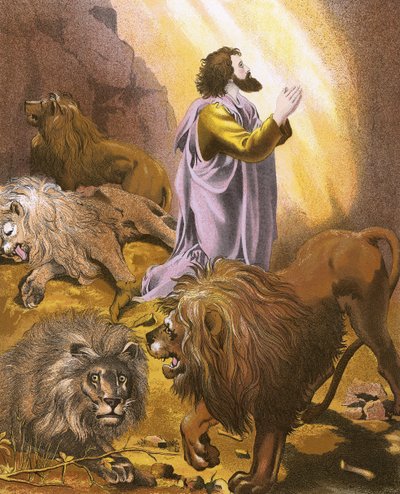 Daniel en el foso de los leones de English School