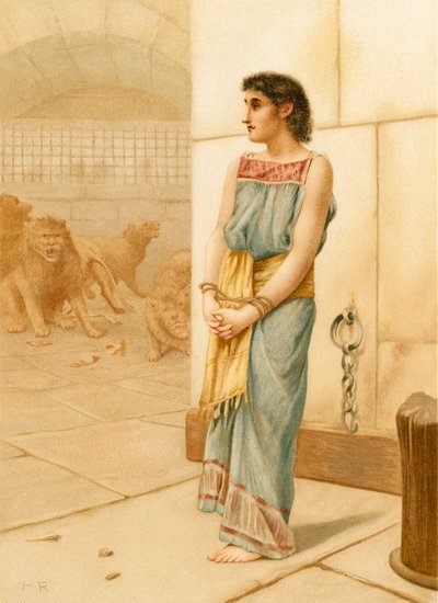Daniel en el foso de los leones de English School