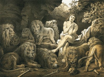 Daniel en el foso de los leones de English School