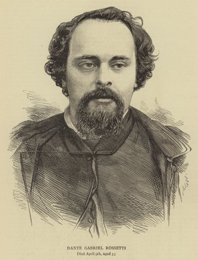 Dante Gabriel Rossetti (grabado) de English School
