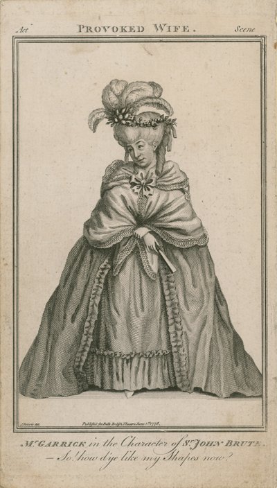 David Garrick en el personaje de Sir John Brute de English School