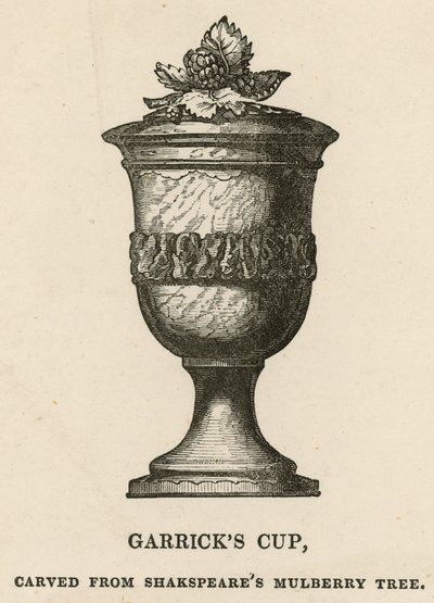 Copa de David Garrick, tallada del árbol de morera de William Shakespeare de English School