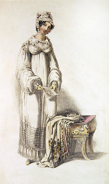 Vestido de día, lámina de moda de Ackermann