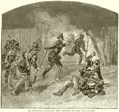 De Gourges vengando el Asesinato de los Hugonotes de English School