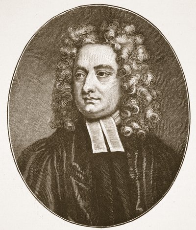 Dean Swift, ilustración de La Iglesia de Inglaterra: Una Historia para el Pueblo de H.D.M. Spence-Jones, pub. c.1910 de English School