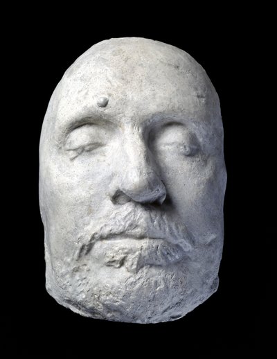 Máscara mortuoria de Oliver Cromwell, 1658 de English School