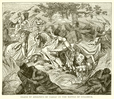 Muerte de Adolfo de Nassau en la batalla de Göllheim de English School