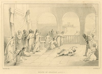 Muerte de Ananías, Hechos V, 5 de English School