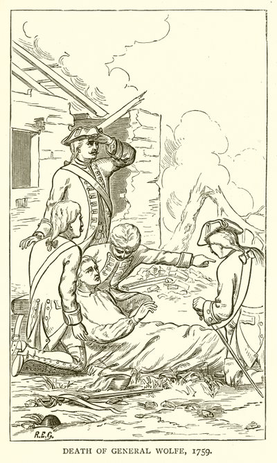 Muerte del General Wolfe, 1759 de English School