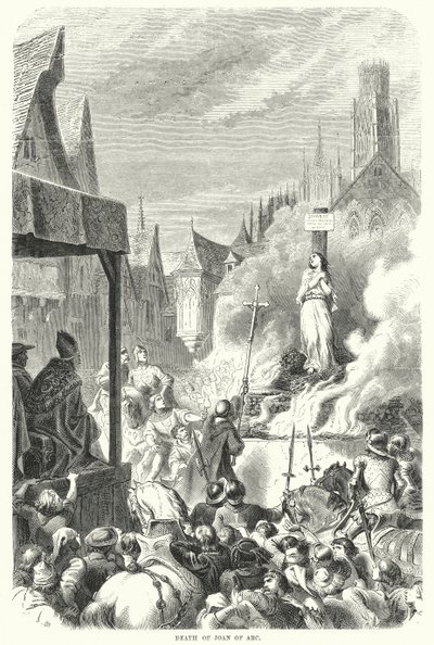 Muerte de Juana de Arco (grabado) de English School