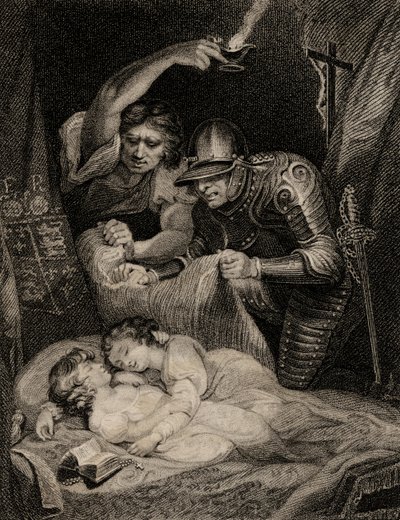 Muerte del rey Eduardo V (1470-83) y su hermano, Ricardo (1472-83) duque de York de English School