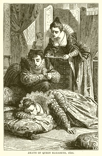 Muerte de la Reina Isabel, 1601 de English School