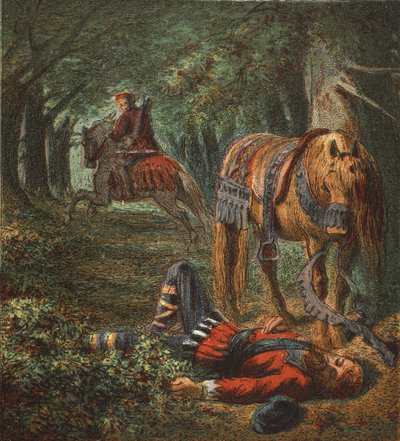 Muerte de Guillermo II, pub. 1890 (litografía en color) de English School