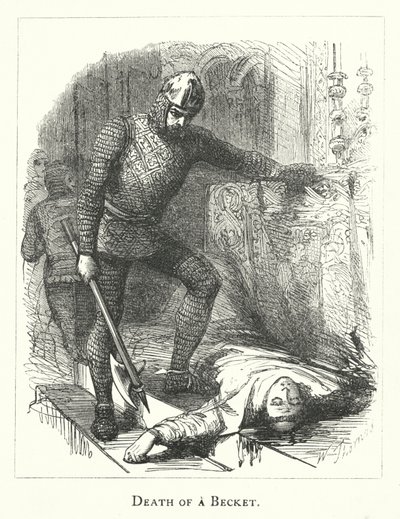 Muerte de Becket (grabado) de English School