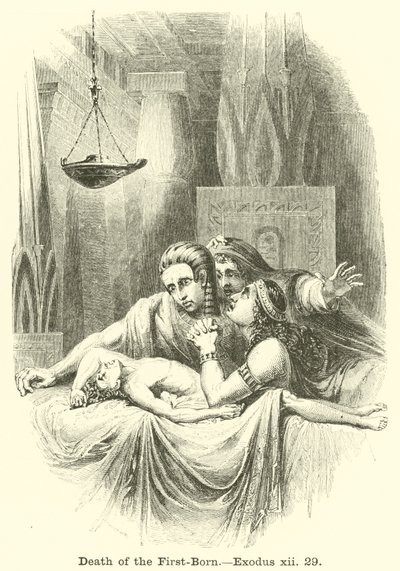 Muerte del primogénito, Éxodo, xii, 29 de English School