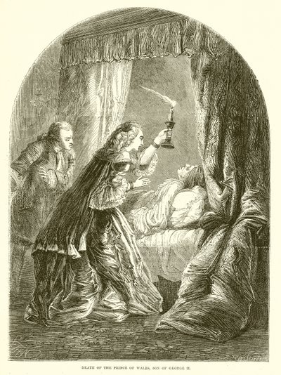 Muerte del príncipe de Gales, hijo de Jorge II de English School