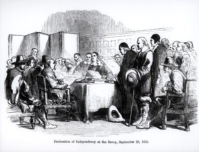 Declaración de Independencia en el Savoy, 29 de septiembre de 1658 de English School