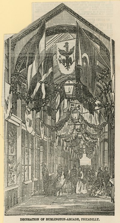 Decoración de Burlington Arcade de English School