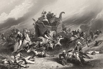 Derrota del ejército de los Peishwas ante Jhansi por el General Rose el 1 de abril de 1858, de 