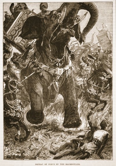 Derrota de Poros por los macedonios de English School