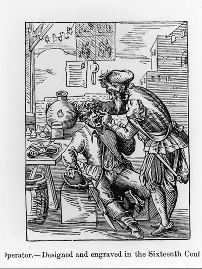 Operador dental, ilustración de 