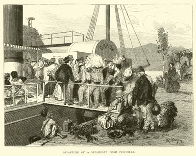 Salida de un barco de vapor de Peschiera de English School