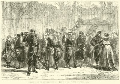 Salida del 10º Regimiento de la Guardia Nacional a los puestos avanzados, octubre de 1870 de English School