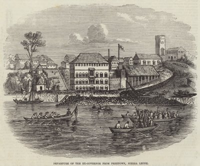 Salida del exgobernador de Freetown, Sierra Leona de English School