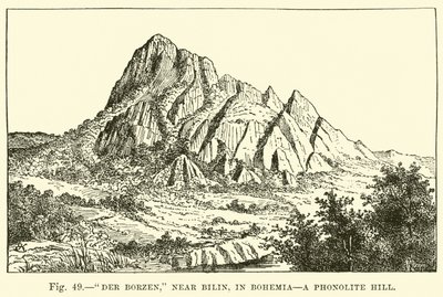 Der Borzen, cerca de Bilin, en Bohemia, una colina de fonolita de English School