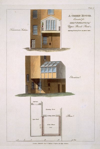 Diseño para un Invernadero, ejecutado para G. Farrant, 1806 de English School
