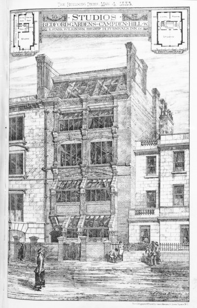 Diseño para Estudios en Bedford Gardens, Campden Hill, Londres, de 