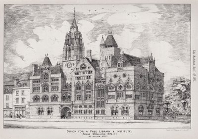 Diseño para una biblioteca libre e instituto, Medallón de Soane de English School