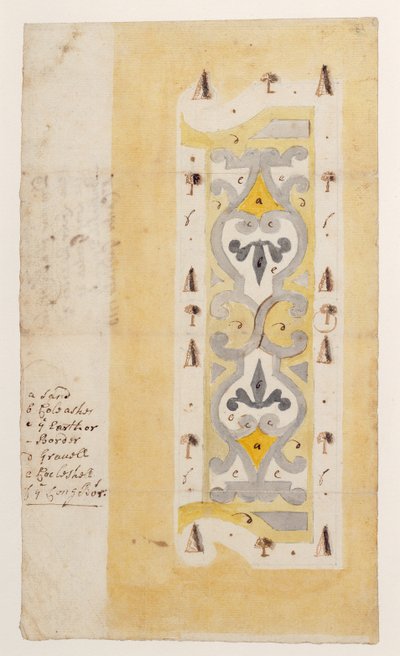 Diseño para un jardín de nudos, Bush Hill, cerca de Edmonton, Londres, 1713 de English School