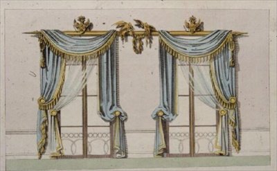 Diseño para cortinas de ventana, lámina 64 de Ackermann